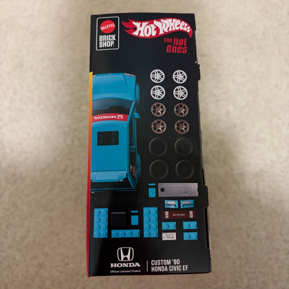 Mattel Brick Shop Hot Wheels Custom 90 Honda Civic Building Set NEW SEALED - Picture 3 of 6